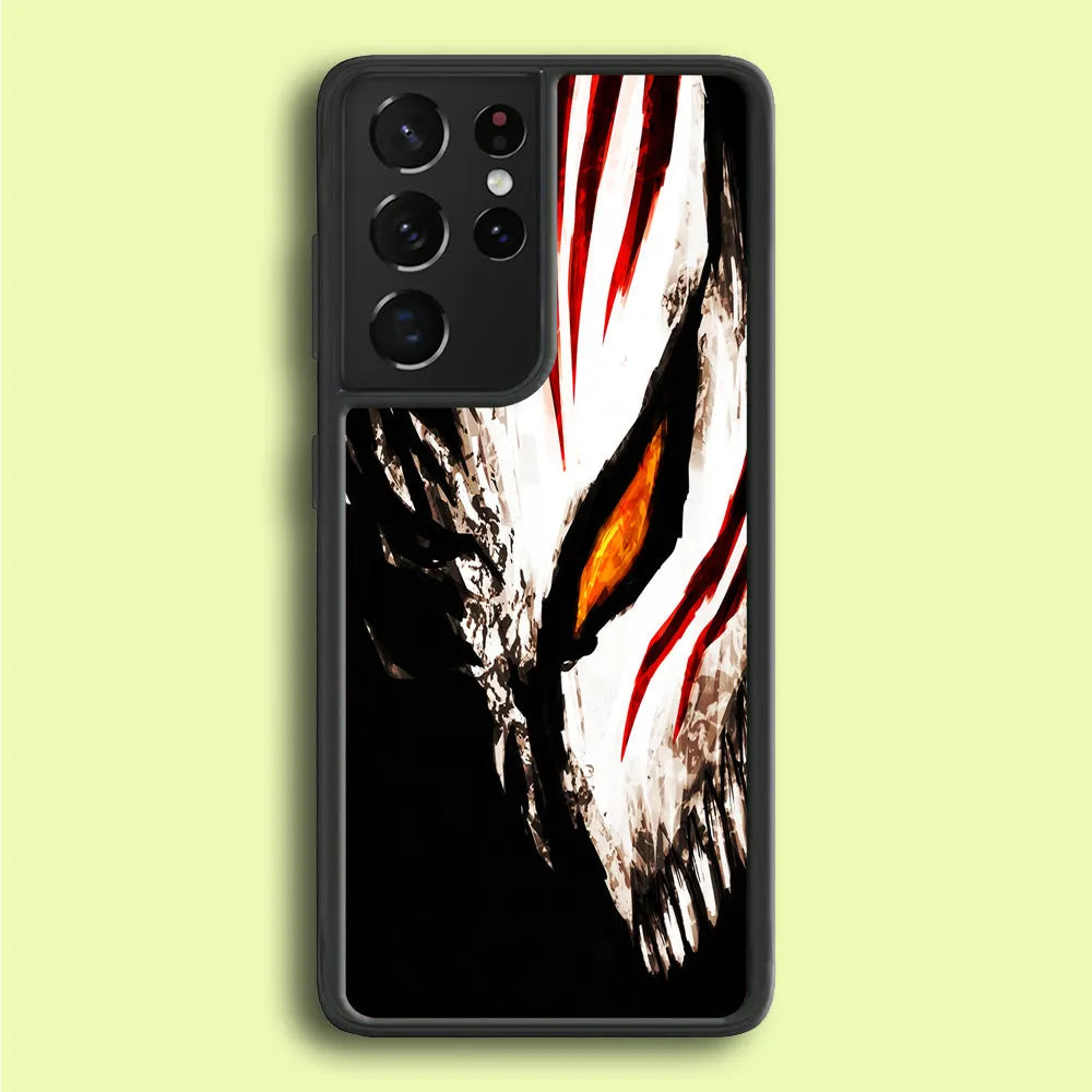 Bleach Ichigo Hollow Mask Samsung Galaxy S21 Ultra Case-Rubber / Black (2D Case)-Xtracase