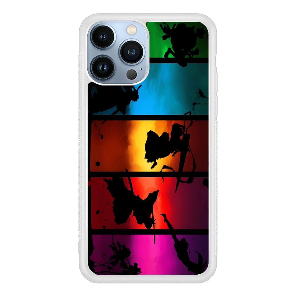 Bleach Silhouette Art iPhone 13 Pro Max Case-Rubber / White (2D Case)-Xtracase