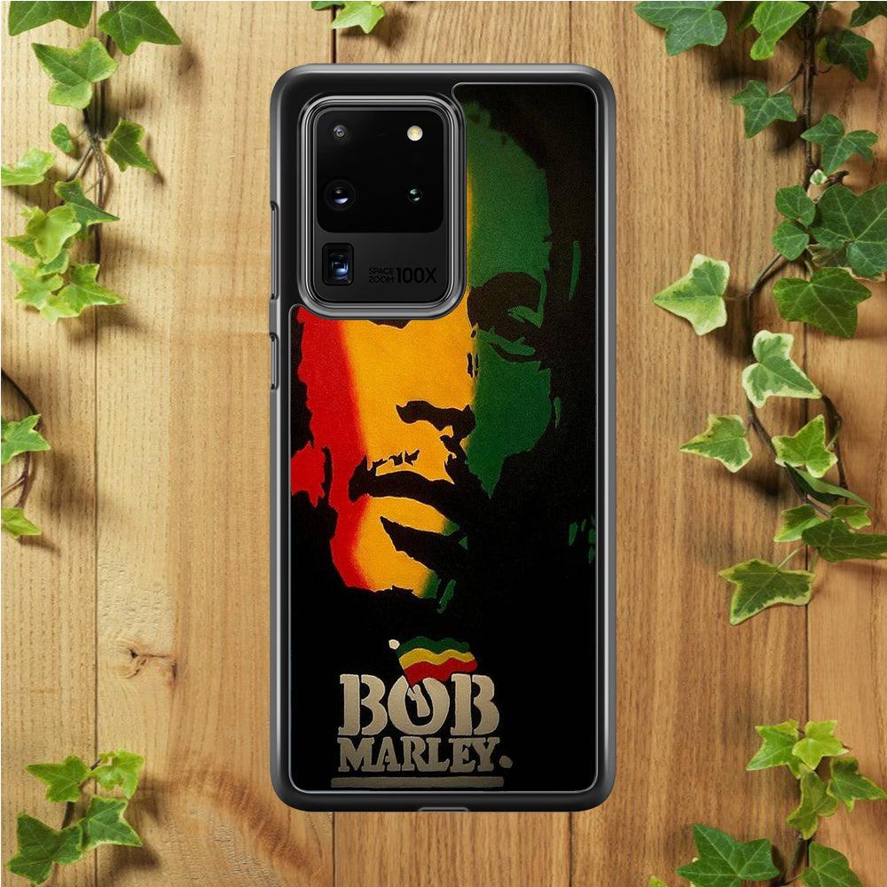 Bob Marley 002 Samsung Galaxy S20 Ultra Case-Rubber / White (2D Case)-Xtracase