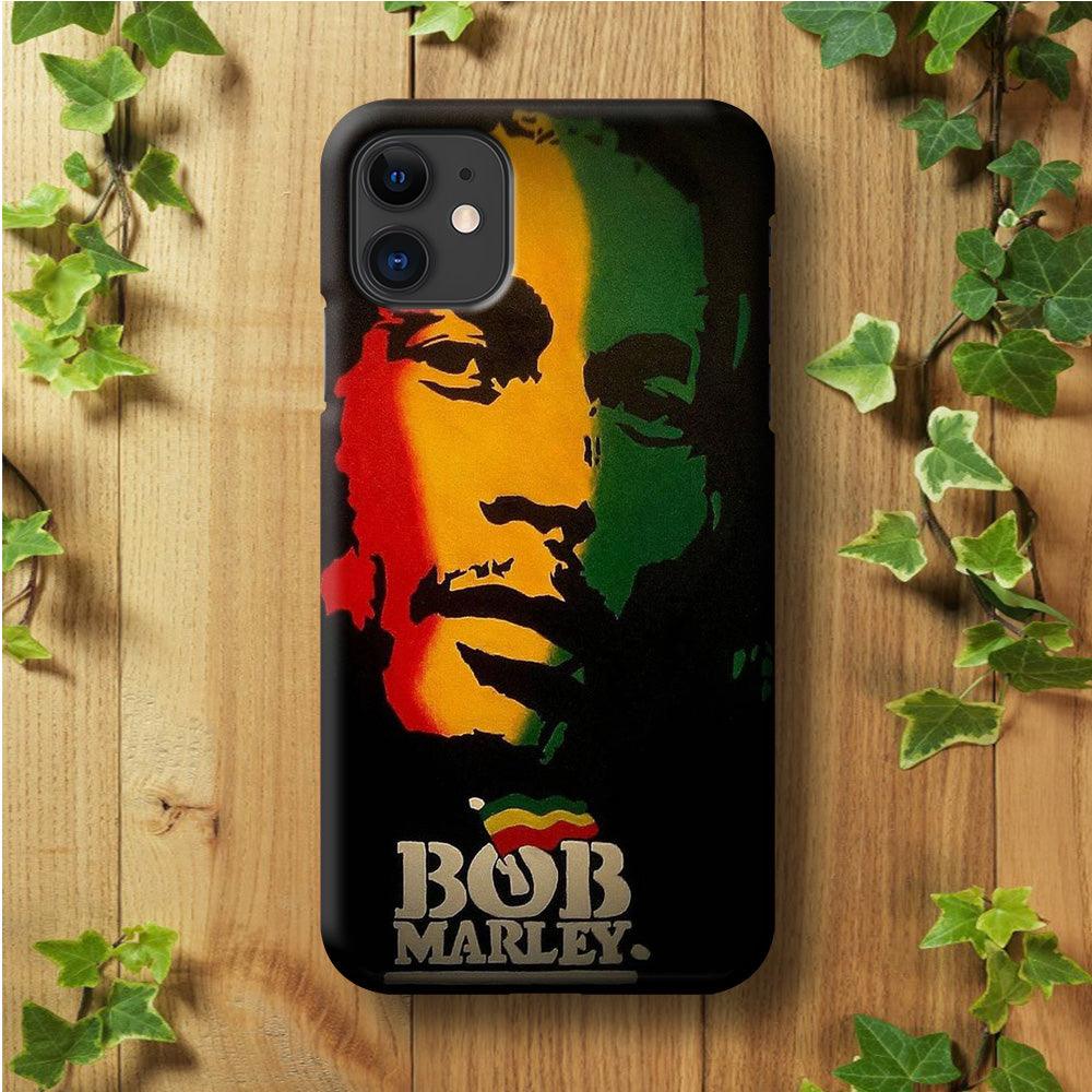 Bob Marley 002 iPhone 11 Case-Plastic / Full Wrap (3D Case)-Xtracase