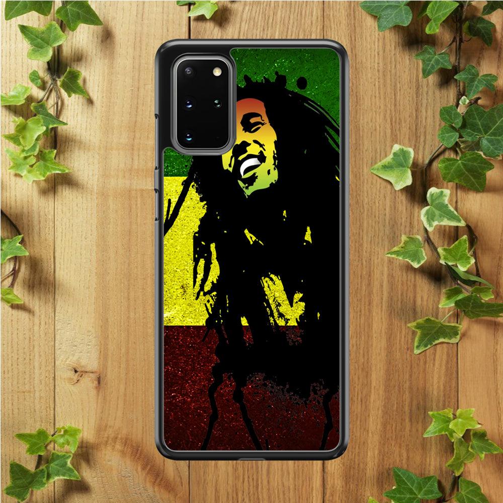 Bob Marley 003 Samsung Galaxy S20 Plus Case-Rubber / Black (2D Case)-Xtracase