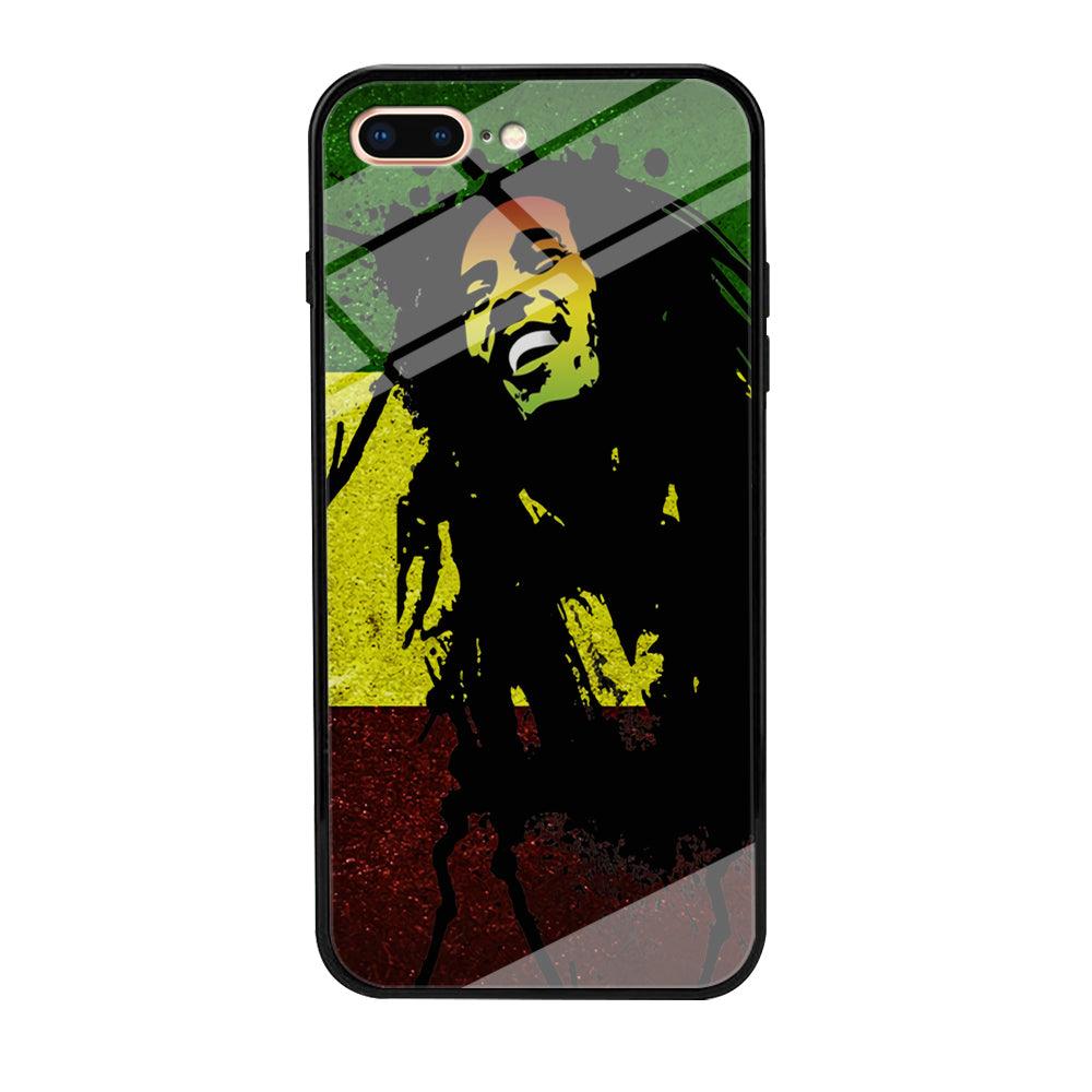 Bob Marley 003 iPhone 7 Plus Case-Tempered Glass Case-Xtracase