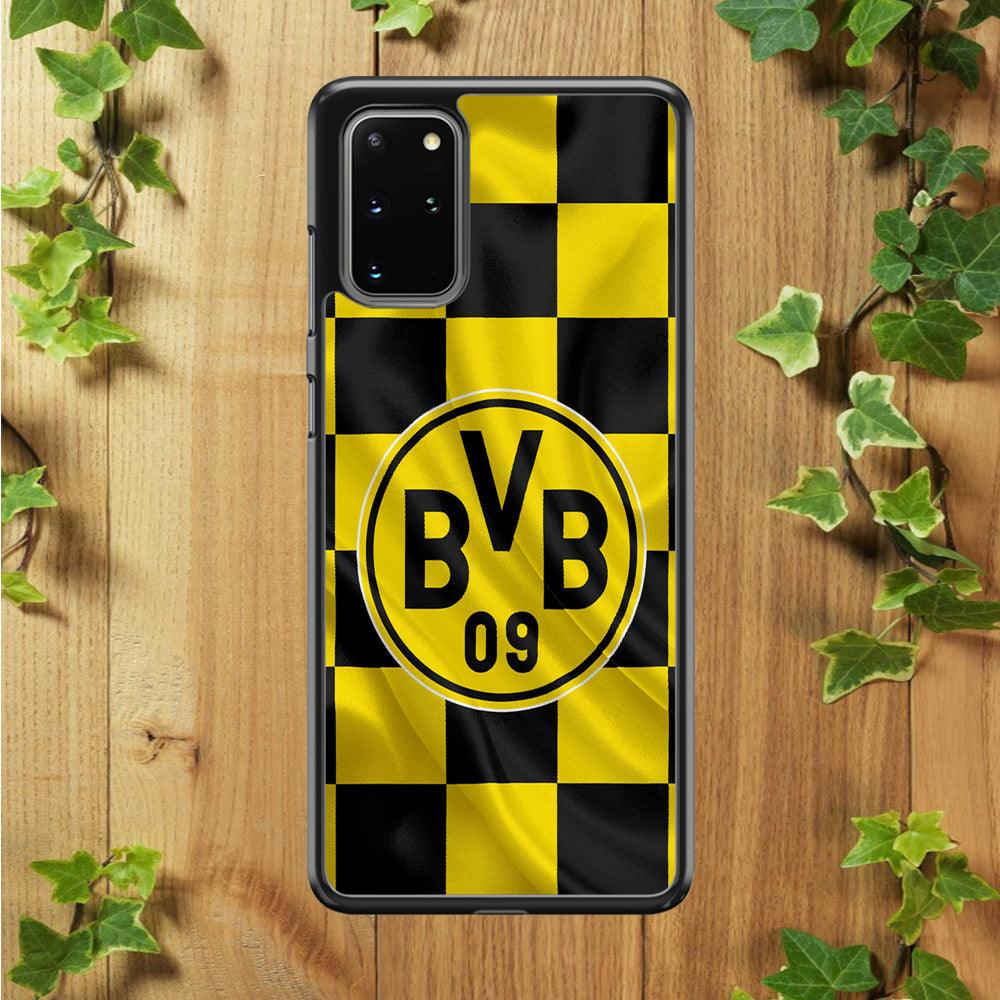 Borussia Dortmund Flag Club Samsung Galaxy S20 Plus Case-Rubber / Black (2D Case)-Xtracase