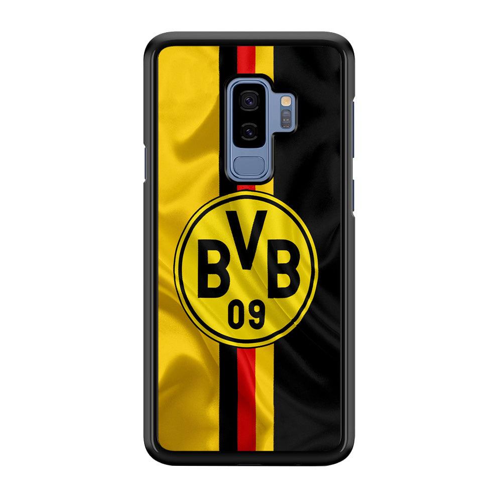 Borussia Dortmund Flag Logo Samsung Galaxy S9 Plus Case-Rubber / White (2D Case)-Xtracase