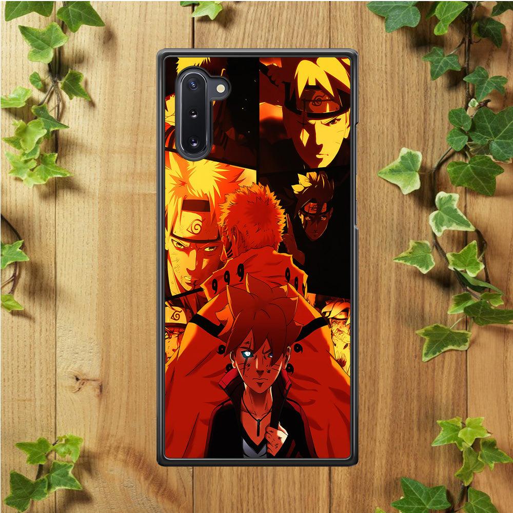 Boruto and Naruto Samsung Galaxy Note 10 Case-Rubber / White (2D Case)-Xtracase