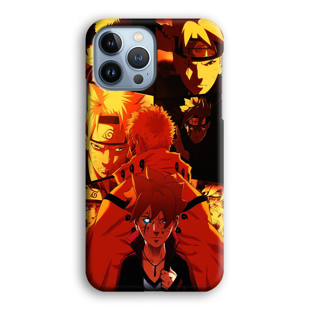 Boruto and Naruto iPhone 13 Pro Max Case-Plastic / Full Wrap (3D Case)-Xtracase