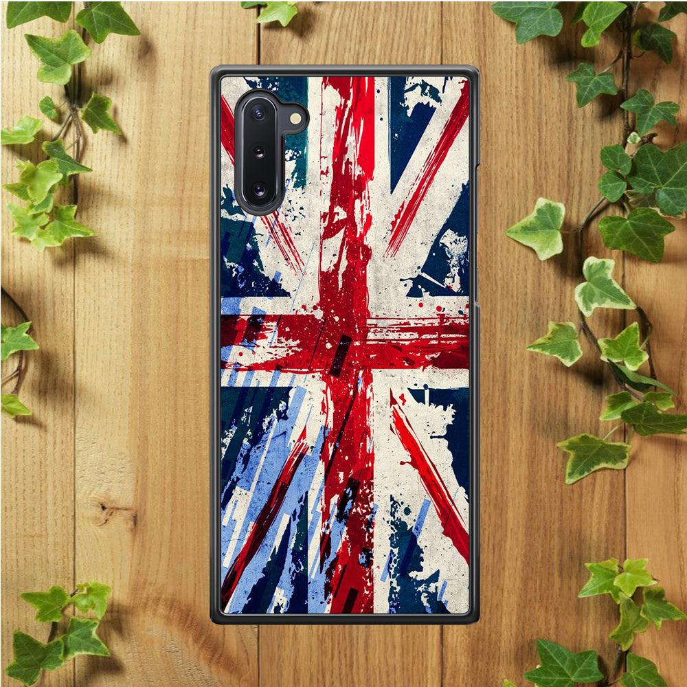 Britain Flag Samsung Galaxy Note 10 Case-Rubber / White (2D Case)-Xtracase