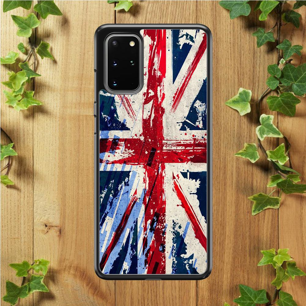 Britain Flag Samsung Galaxy S20 Plus Case-Rubber / White (2D Case)-Xtracase