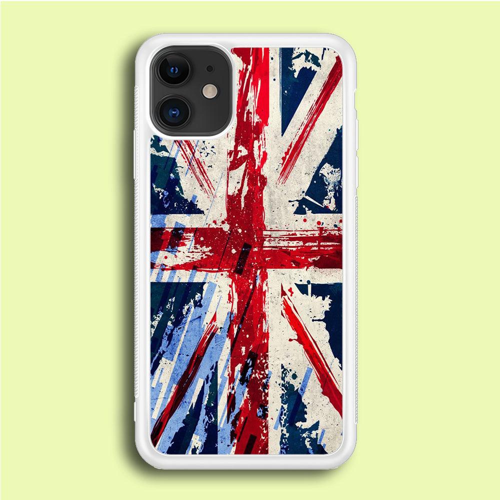 Britain Flag iPhone 12 Case-Rubber / White (2D Case)-Xtracase