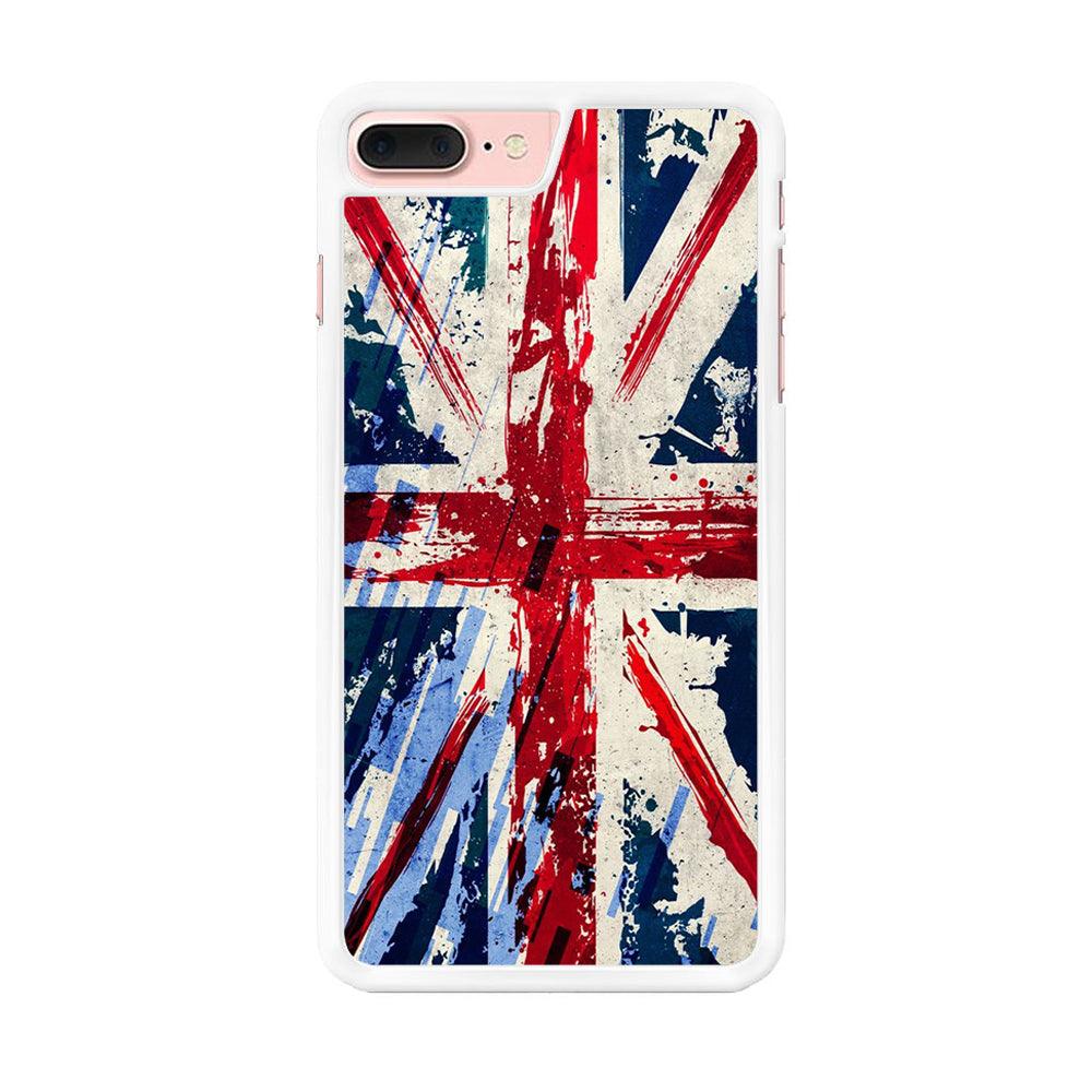 Britain Flag iPhone 7 Plus Case-Rubber / White (2D Case)-Xtracase