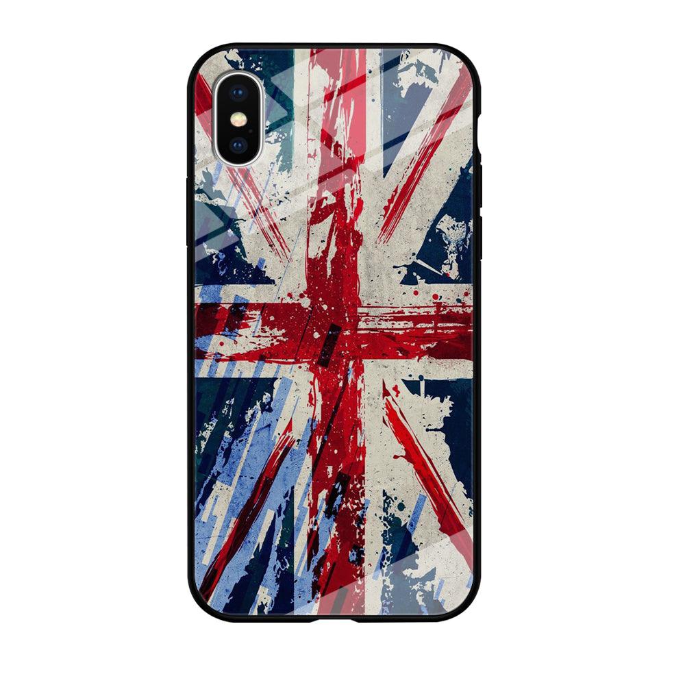 Britain Flag iPhone X Case-Tempered Glass Case-Xtracase