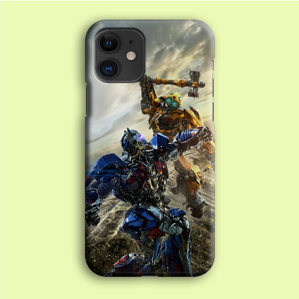 Bumblebee Fighting iPhone 12 Case-Plastic / Full Wrap (3D Case)-Xtracase