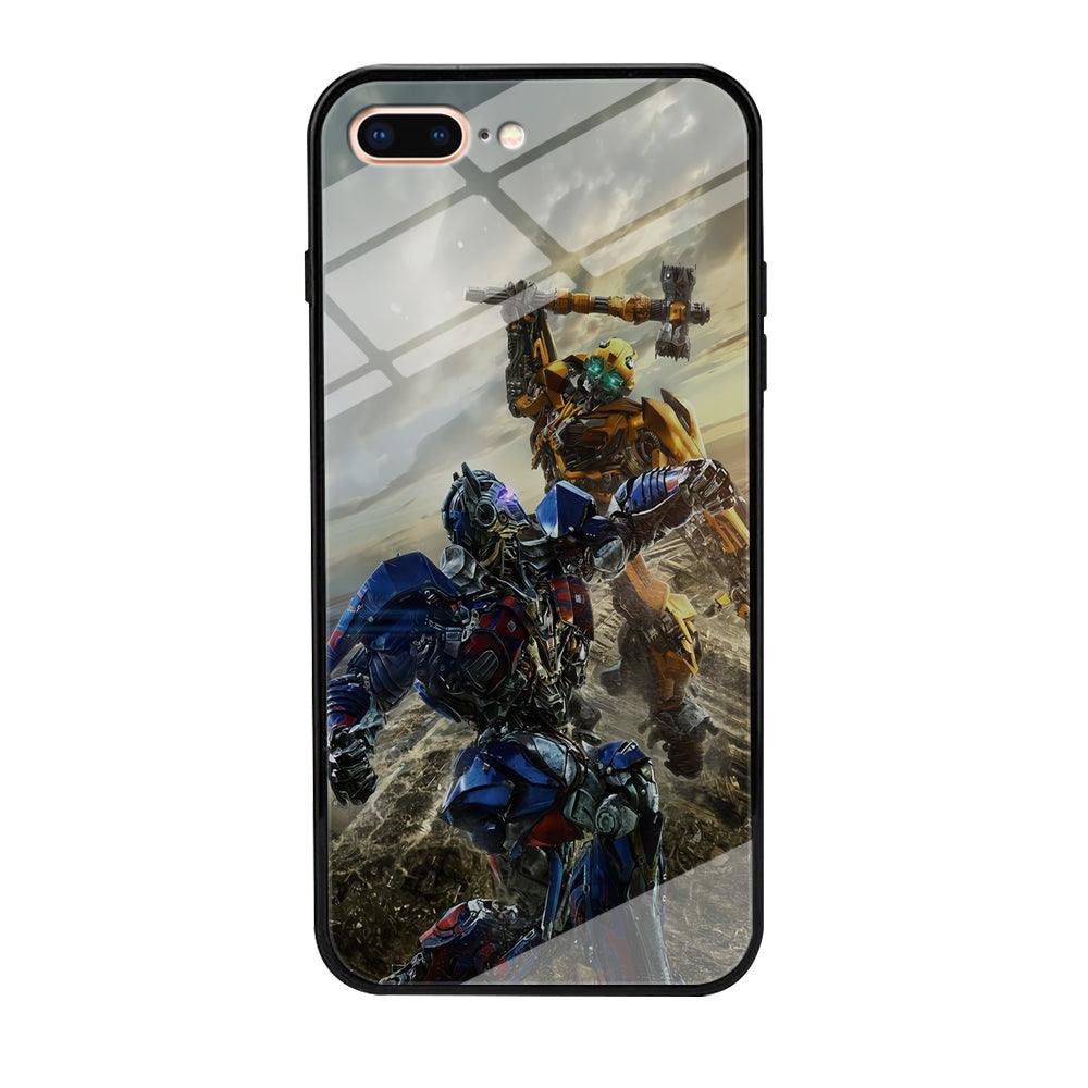 Bumblebee Fighting iPhone 8 Plus Case-Tempered Glass Case-Xtracase