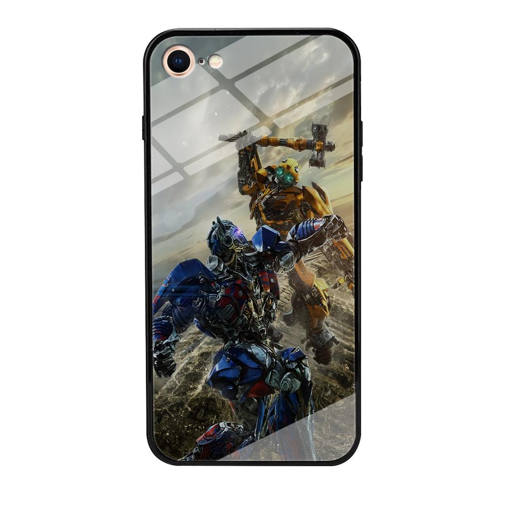 Bumblebee Fighting iPhone 8 Case-Tempered Glass Case-Xtracase