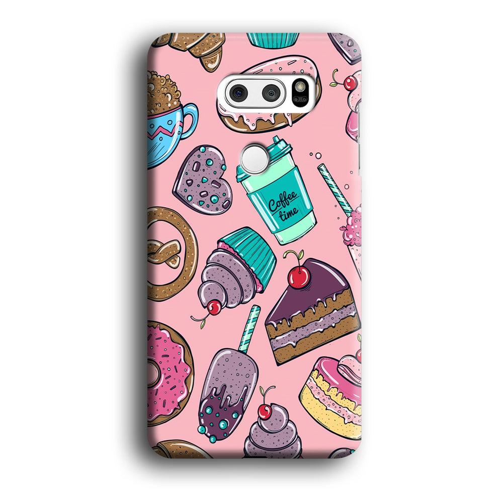 Cake and Snack Doodle LG V30 3D Case-Xtracase