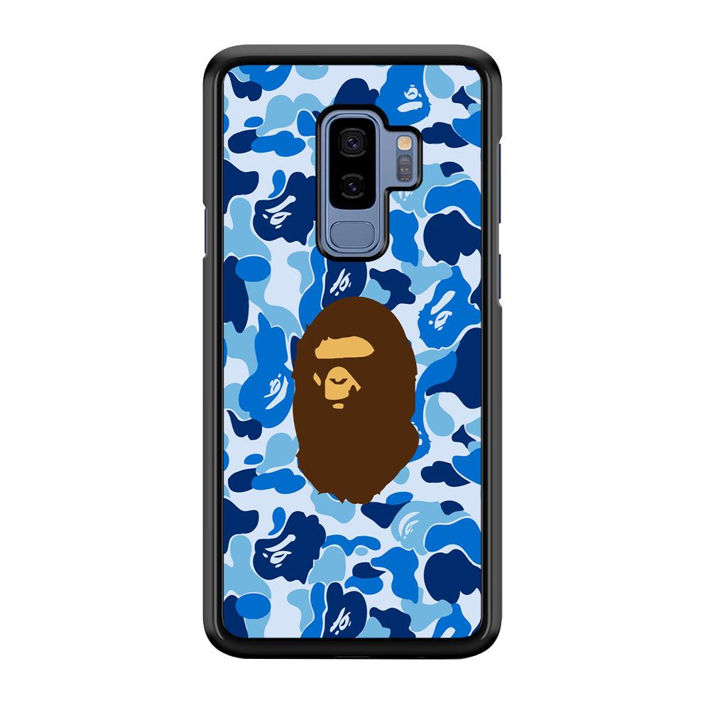 Camo Blue Head Monkey Samsung Galaxy S9 Plus Case-Plastic / Full Wrap (3D Case)-Xtracase