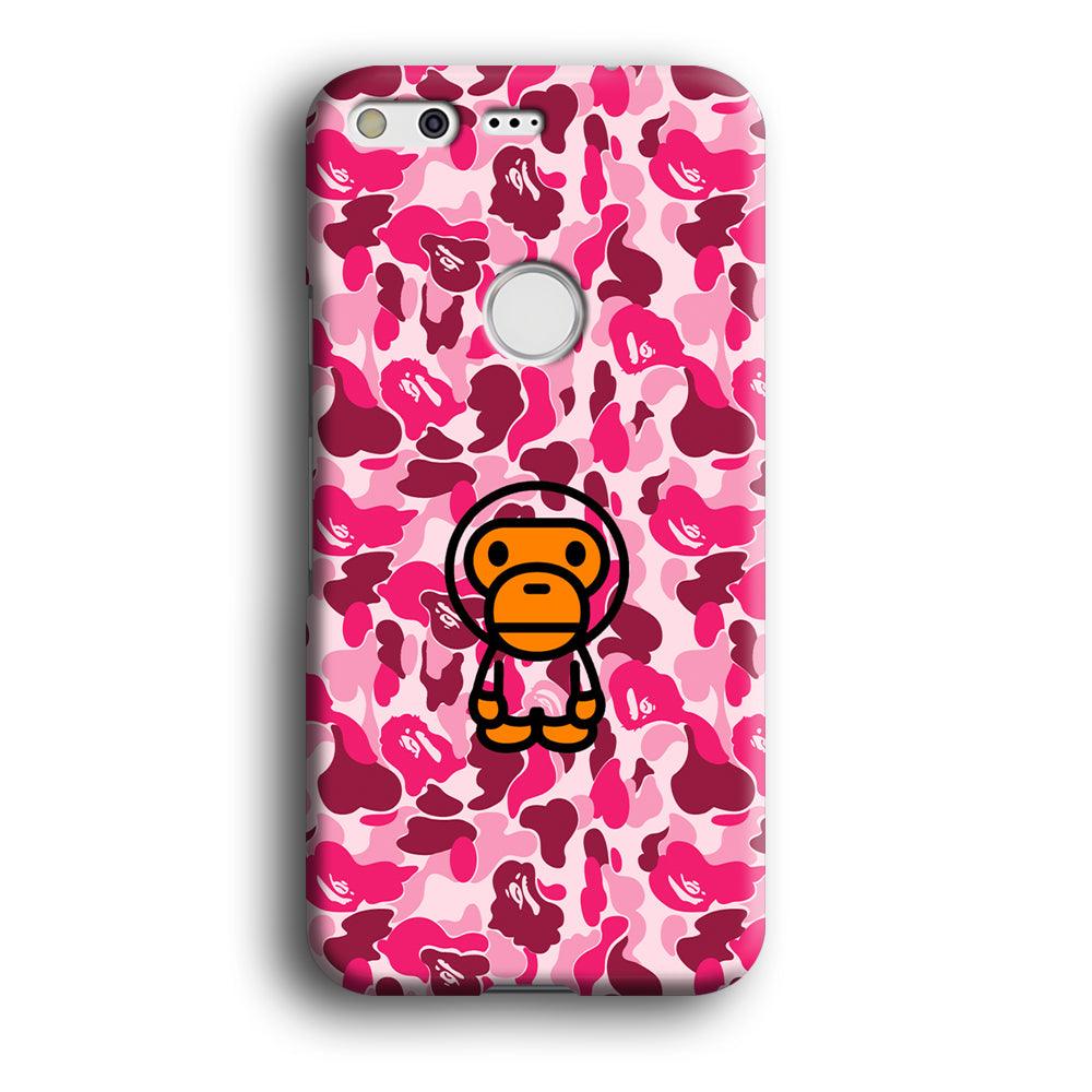 Camo Pink Bape Monkey Google Pixel XL 3D Case-Xtracase
