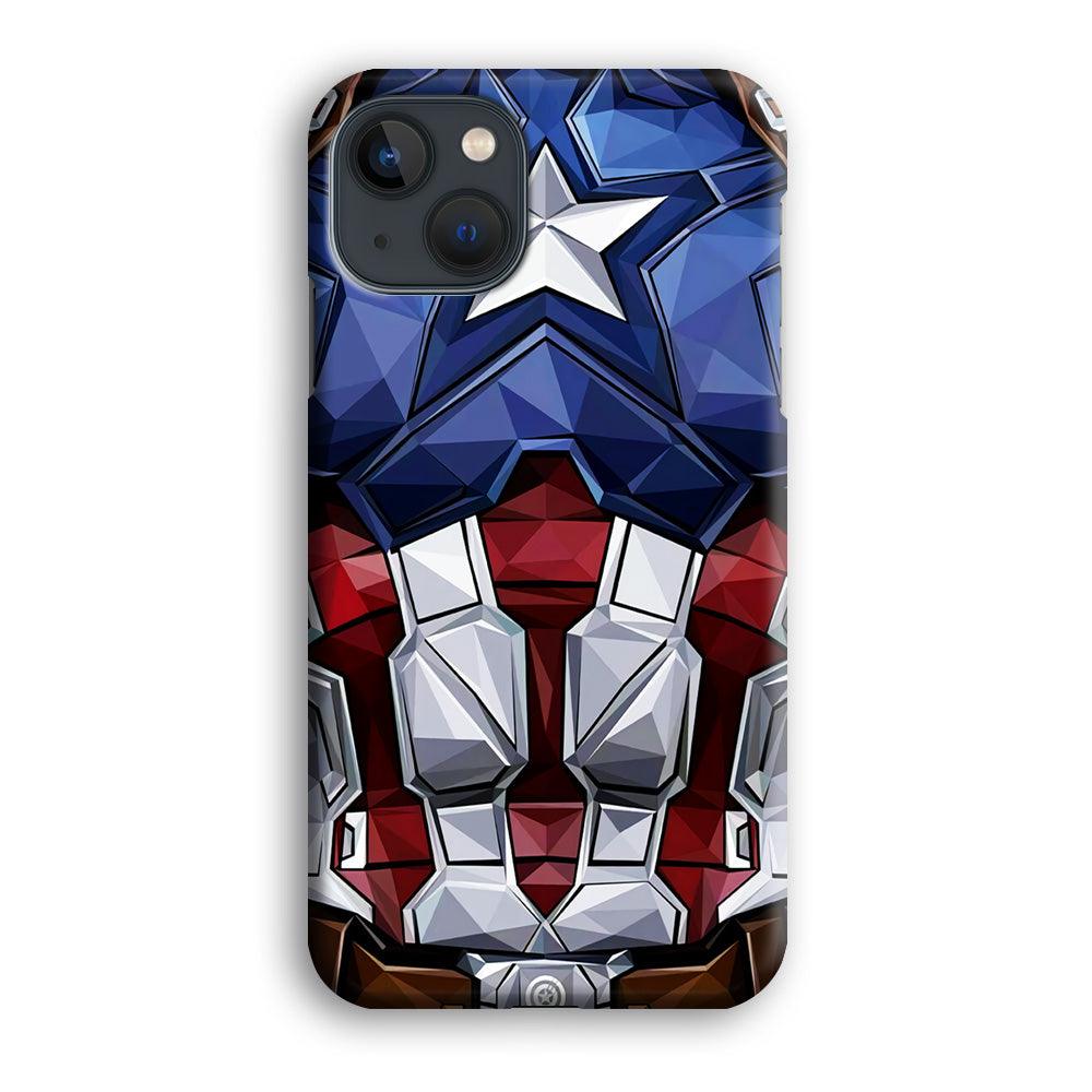 Captain America Suit Armor iPhone 13 Mini Case-Plastic / Full Wrap (3D Case)-Xtracase