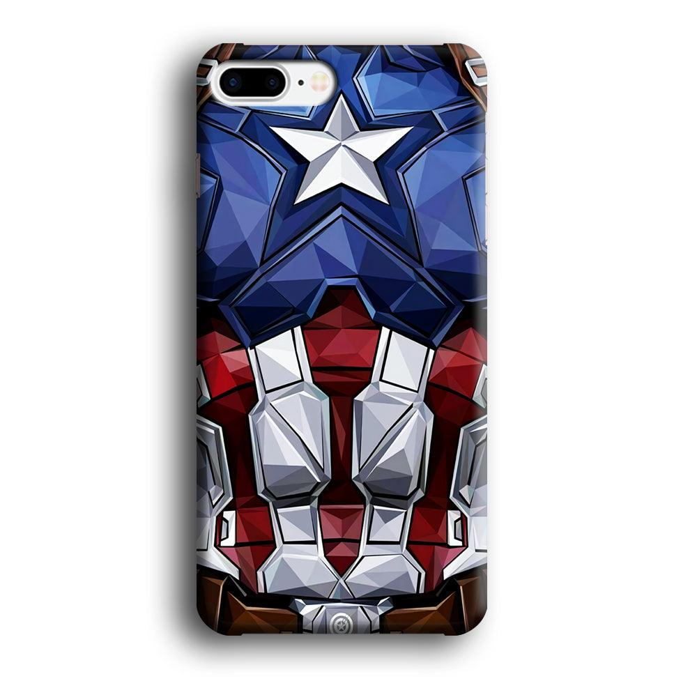 Captain America Suit Armor iPhone 7 Plus Case-Plastic / Full Wrap (3D Case)-Xtracase