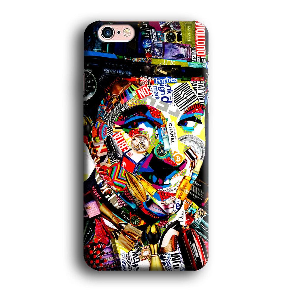 Charlie Chaplin Abstract Art iPhone 6 | 6s Case-Plastic / Full Wrap (3D Case)-Xtracase