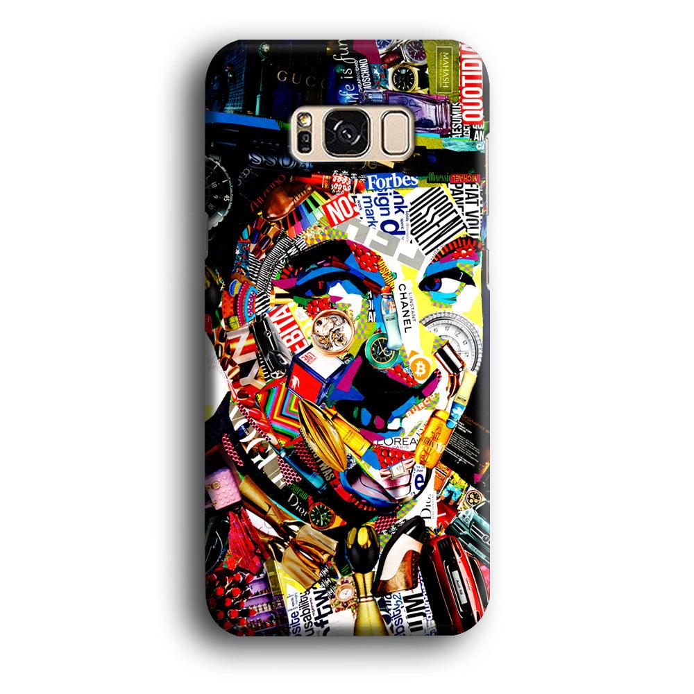 Charlie Chaplin Abstract Art Samsung Galaxy S8 Case-Plastic / Full Wrap (3D Case)-Xtracase