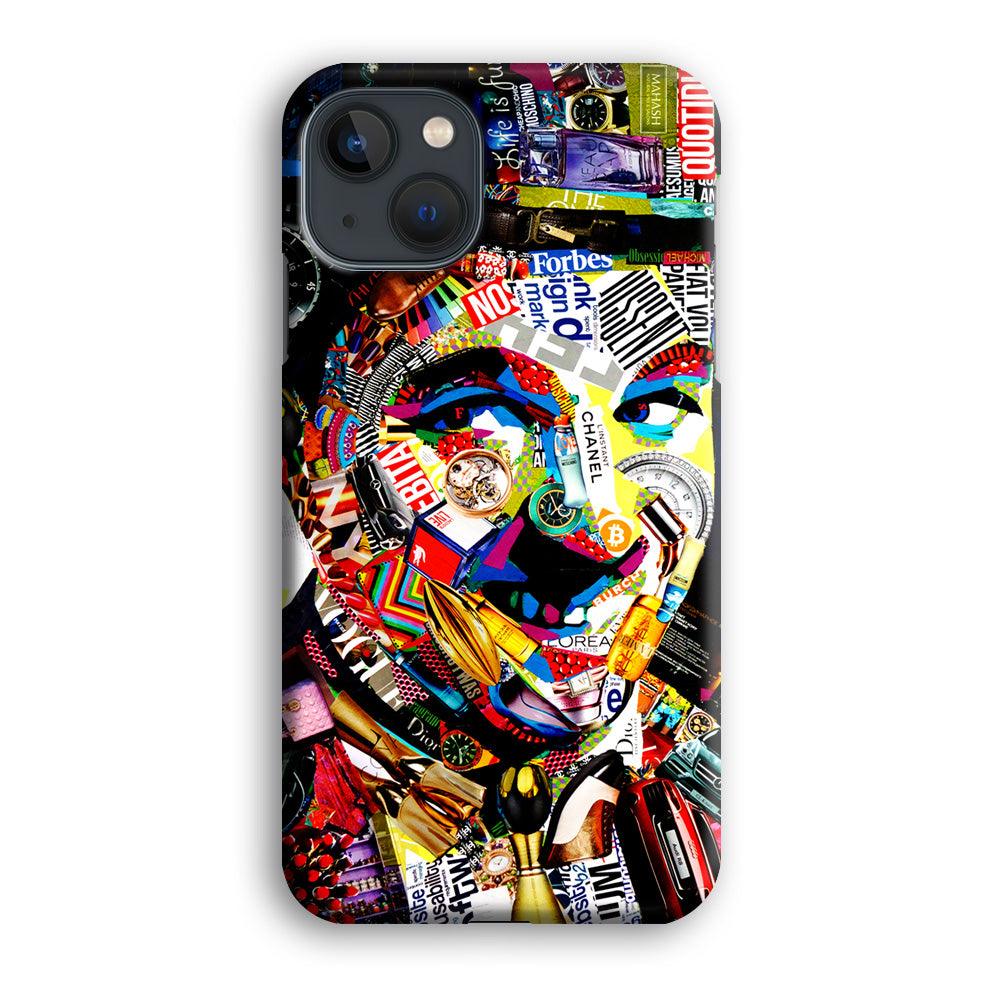Charlie Chaplin Abstract Art iPhone 13 Case-Plastic / Full Wrap (3D Case)-Xtracase