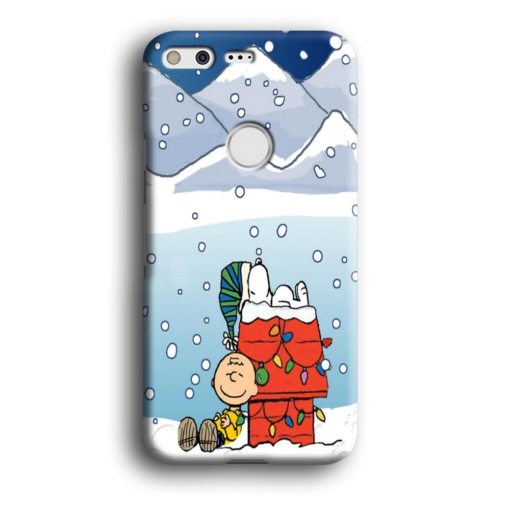 Charlie and Snoopy Sleep on The Snow Google Pixel XL 3D Case-Xtracase