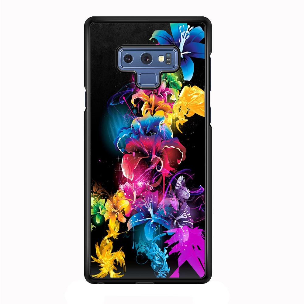 Colorful Flower Art Samsung Galaxy Note 9 Case-Plastic / Full Wrap (3D Case)-Xtracase