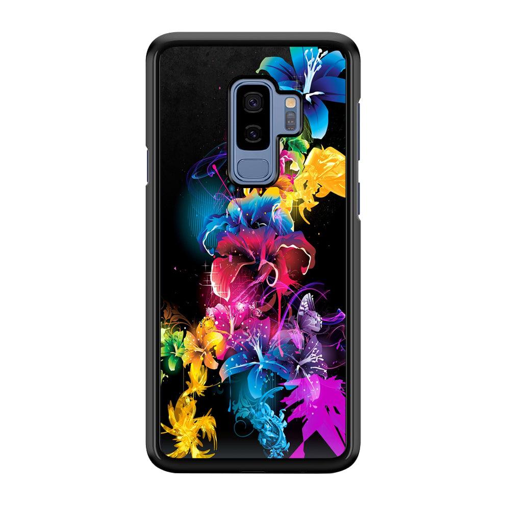 Colorful Flower Art Samsung Galaxy S9 Plus Case-Plastic / Full Wrap (3D Case)-Xtracase