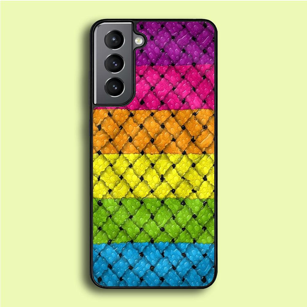 Colorful Weave Bubble Samsung Galaxy A16 Case-Rubber / White (2D Case)-Xtracase