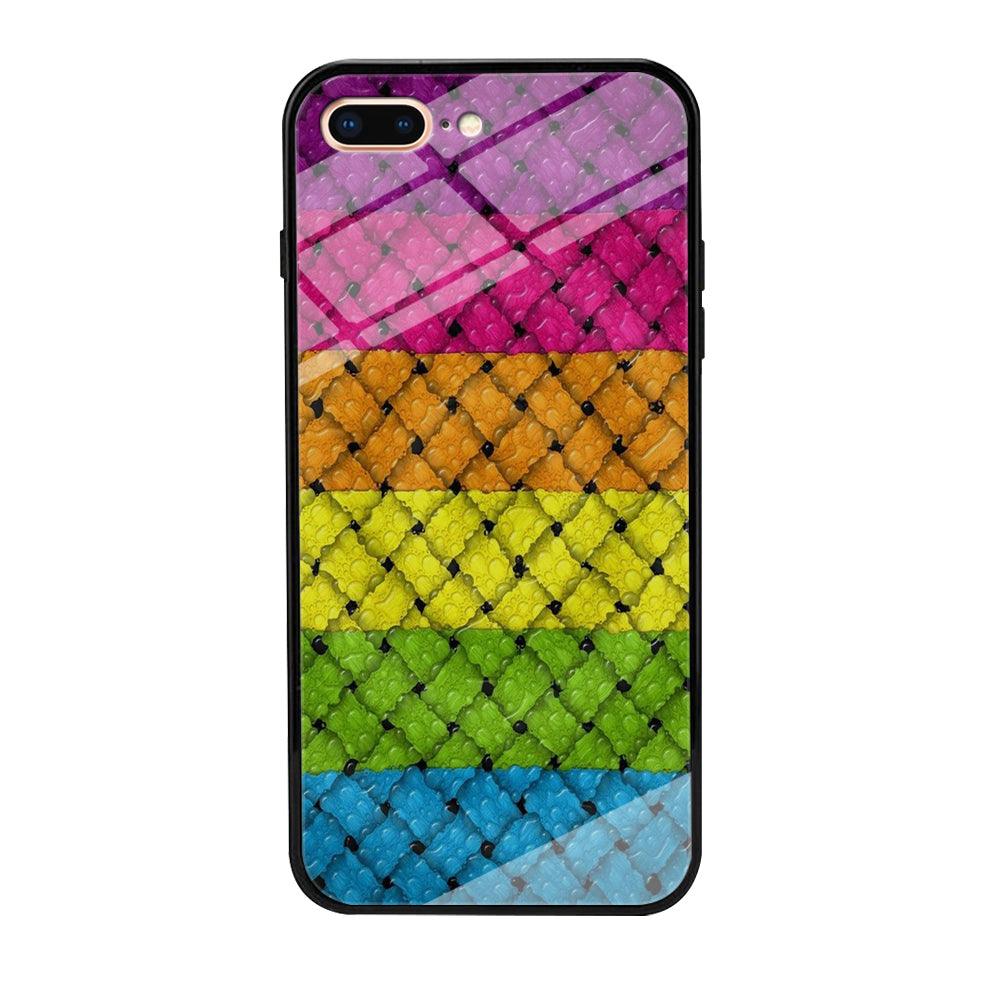 Colorful Weave Bubble iPhone 7 Plus Case-Tempered Glass Case-Xtracase