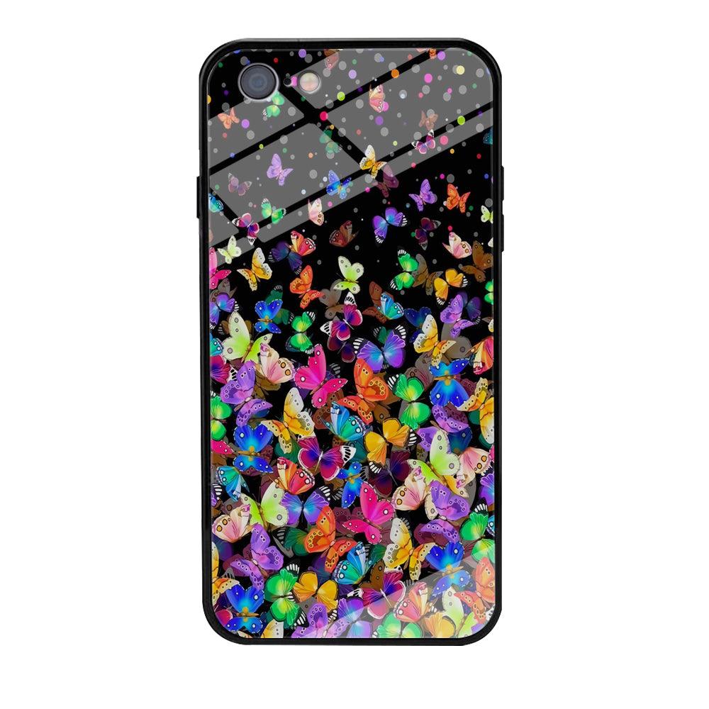Colorfull Butterfly in The Dark iPhone 6 | 6s Case-Tempered Glass Case-Xtracase
