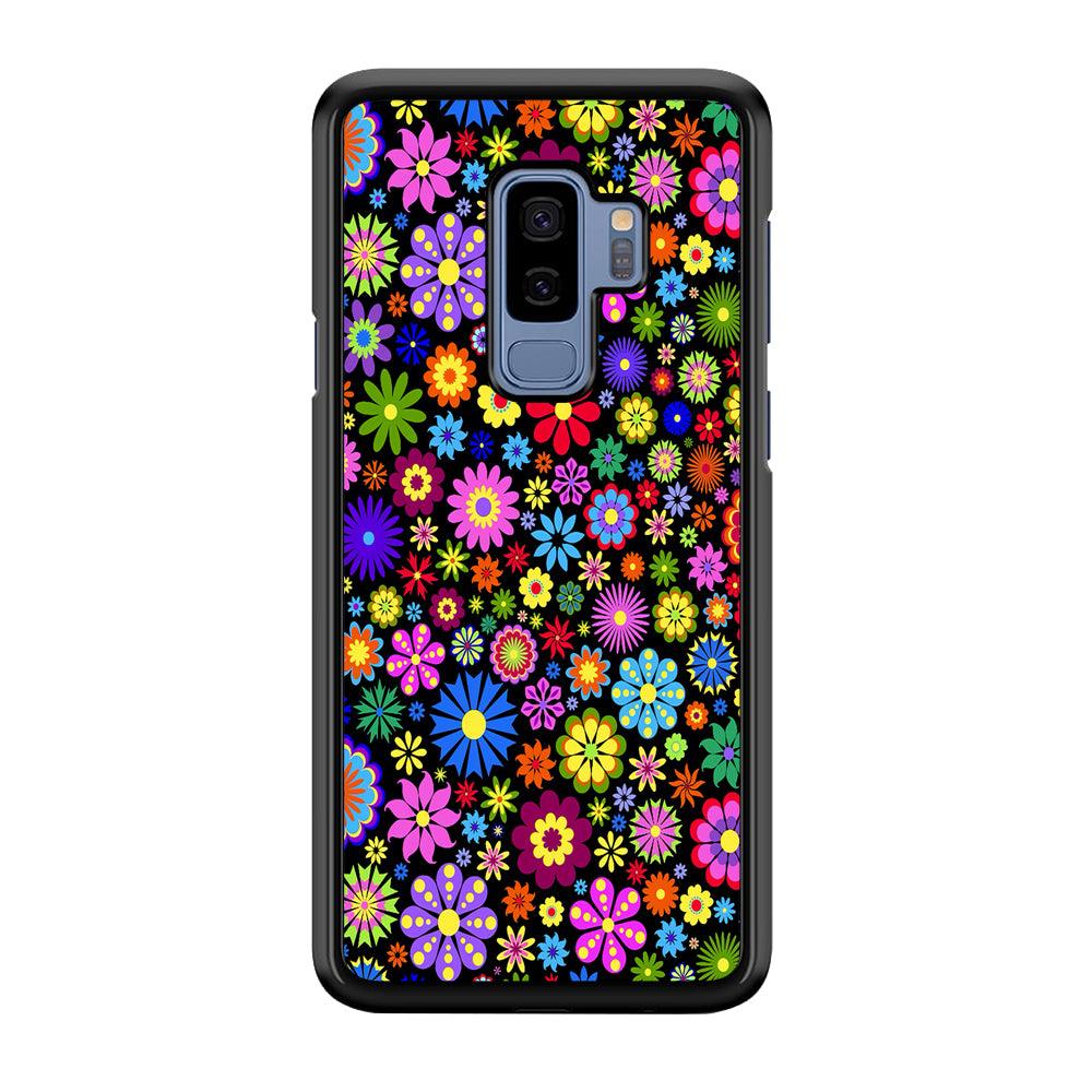 Colorfull Flower Pattern Samsung Galaxy S9 Plus Case-Plastic / Full Wrap (3D Case)-Xtracase