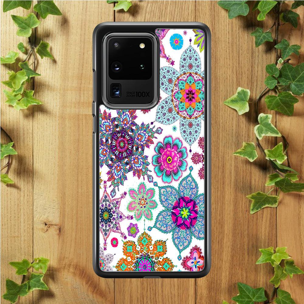 Crystal Painting Abstract Samsung Galaxy S20 Ultra Case-Rubber / White (2D Case)-Xtracase