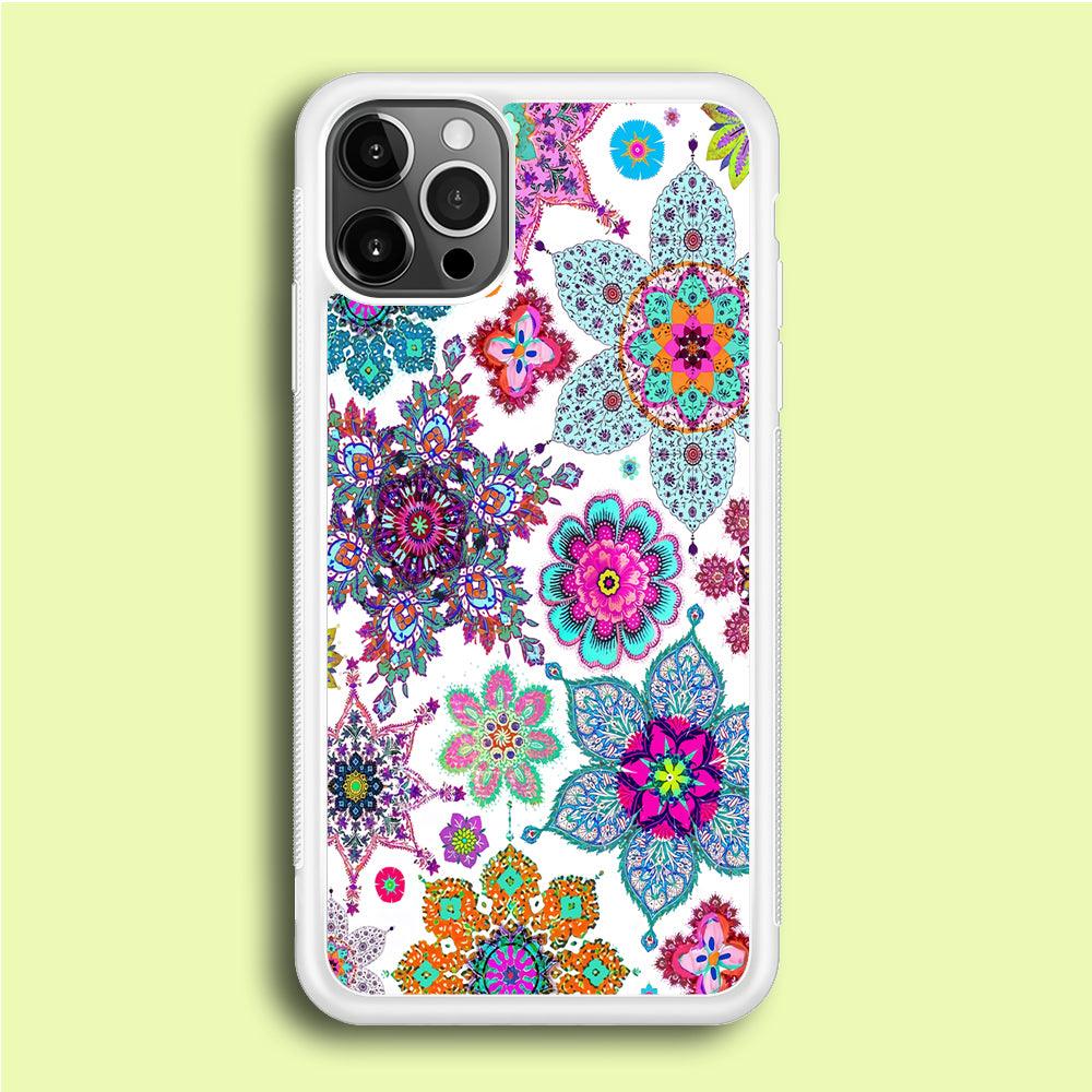Crystal Painting Abstract iPhone 12 Pro Case-Rubber / White (2D Case)-Xtracase