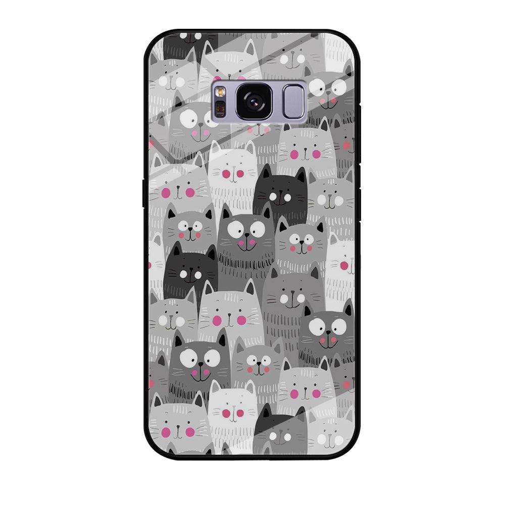 Cute Cat 001 Samsung Galaxy S8 Case-Tempered Glass Case-Xtracase