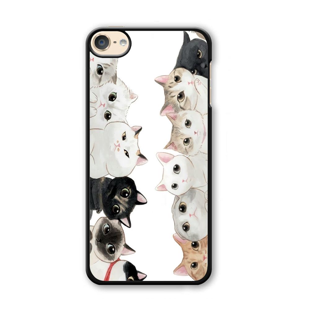 Cute Cat 002 iPod Touch 6 Case-Plastic / Full Wrap (3D Case)-Xtracase