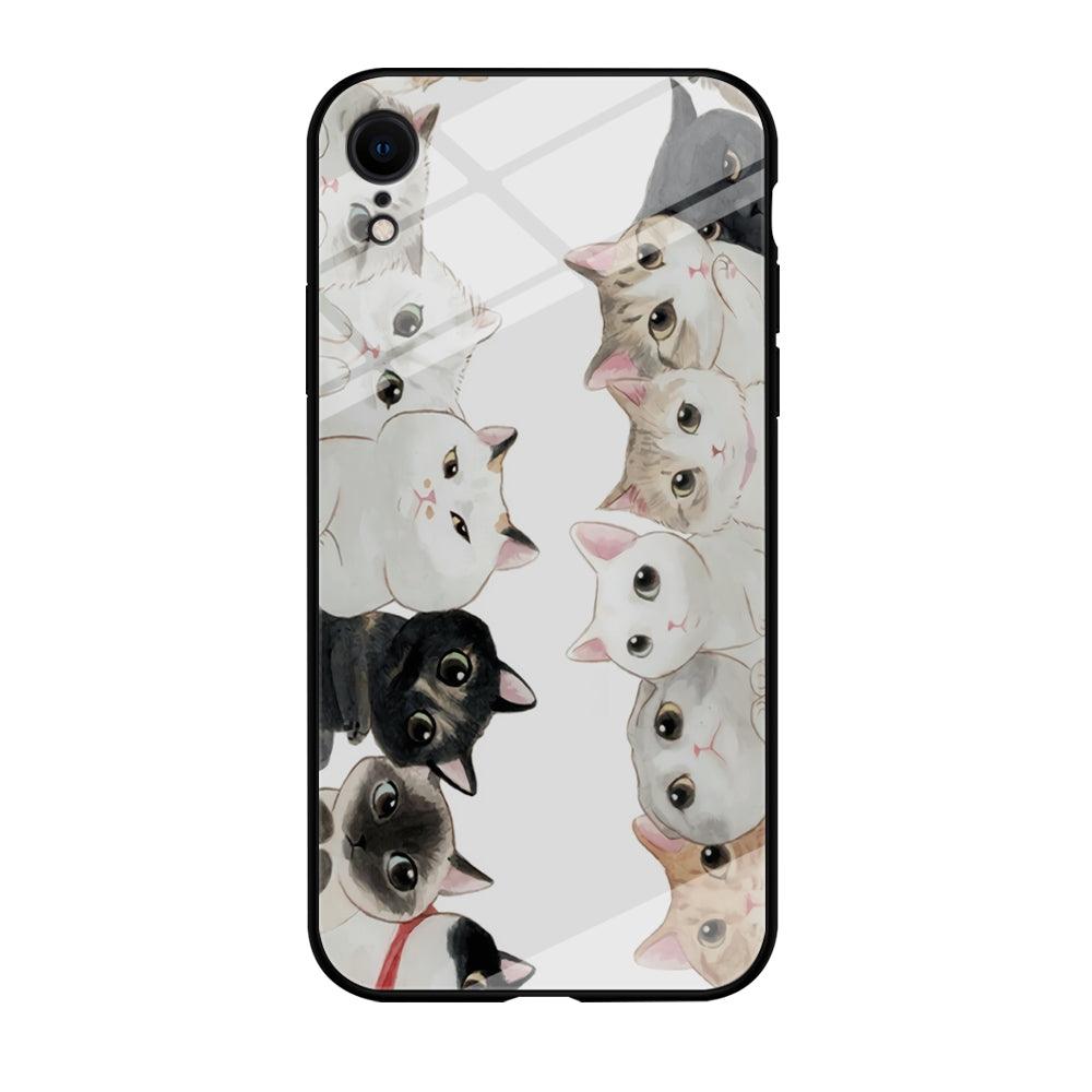 Cute Cat 002 iPhone XR Case-Tempered Glass Case-Xtracase