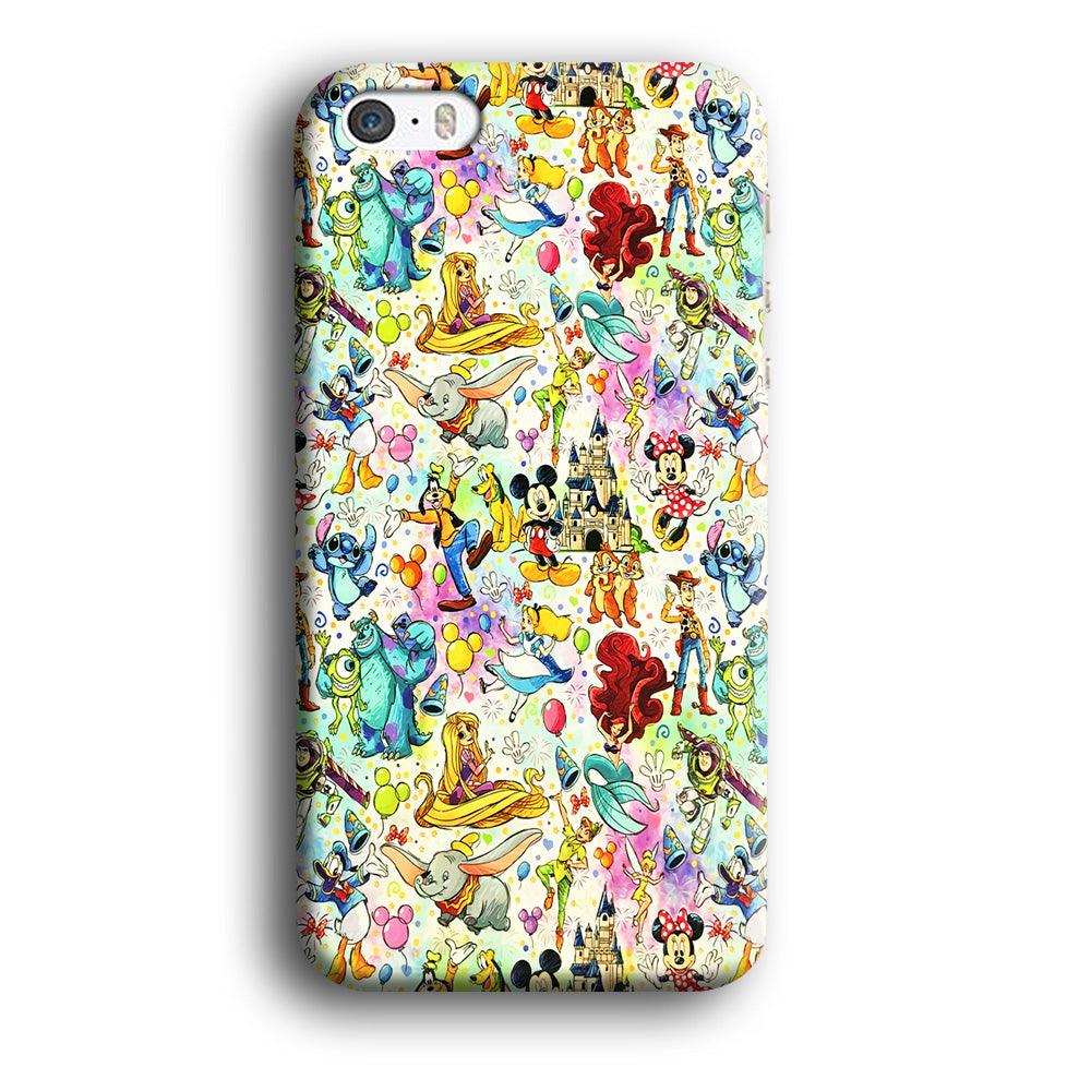 Cute Disney Characters Collage iPhone 5 | 5s Case-Plastic / Full Wrap (3D Case)-Xtracase