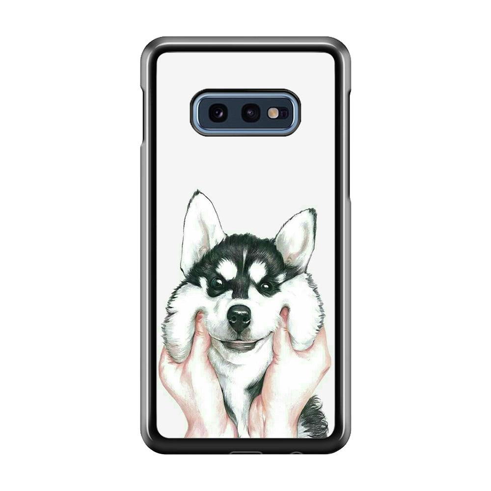 Cute Face Dog 001 Samsung Galaxy S10E Case-Plastic / Full Wrap (3D Case)-Xtracase