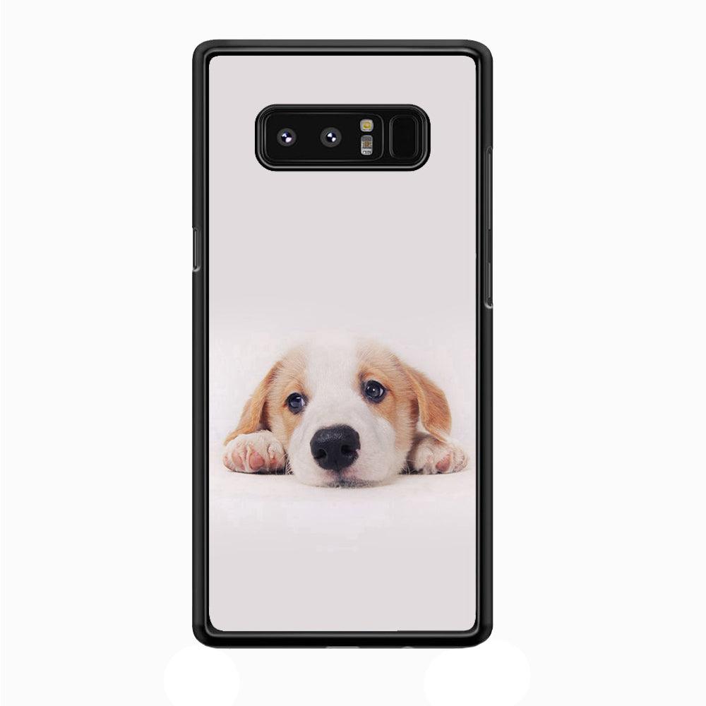 Cute Face Dog 002 Samsung Galaxy Note 8 Case-Plastic / Full Wrap (3D Case)-Xtracase