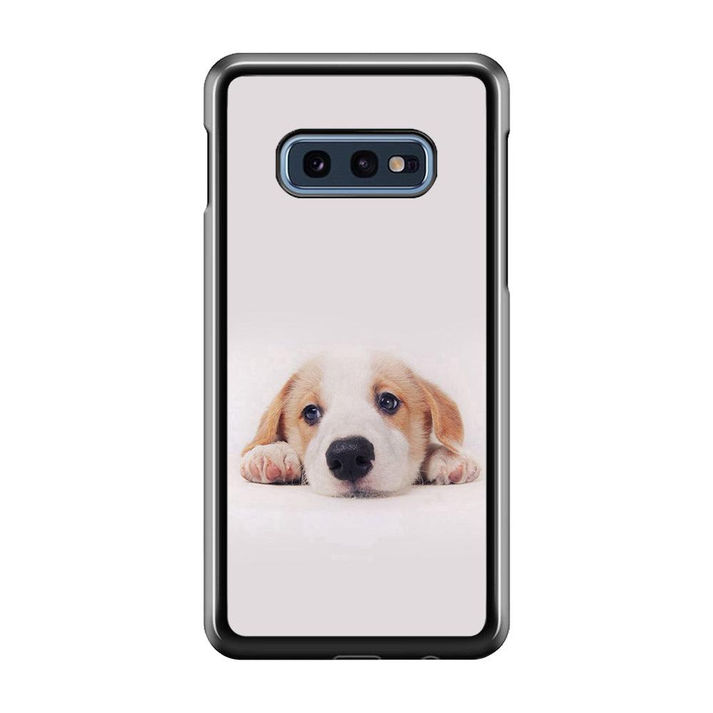 Cute Face Dog 002 Samsung Galaxy S10E Case-Plastic / Full Wrap (3D Case)-Xtracase
