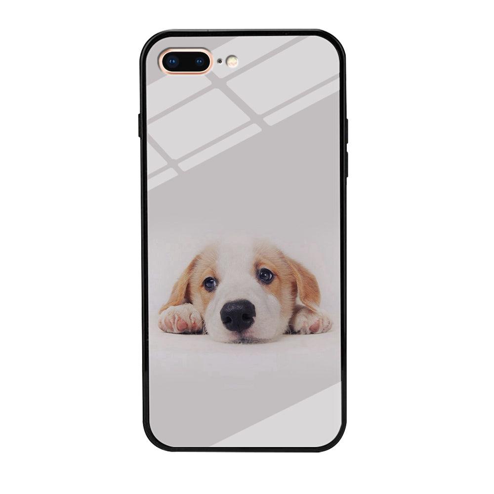 Cute Face Dog 002 iPhone 7 Plus Case-Tempered Glass Case-Xtracase