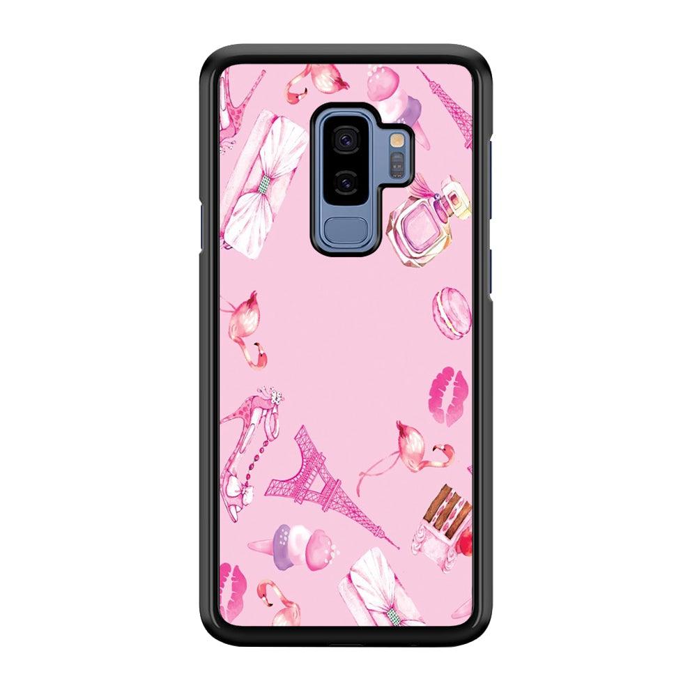 Cute Girly Pink Doodle Samsung Galaxy S9 Plus Case-Plastic / Full Wrap (3D Case)-Xtracase