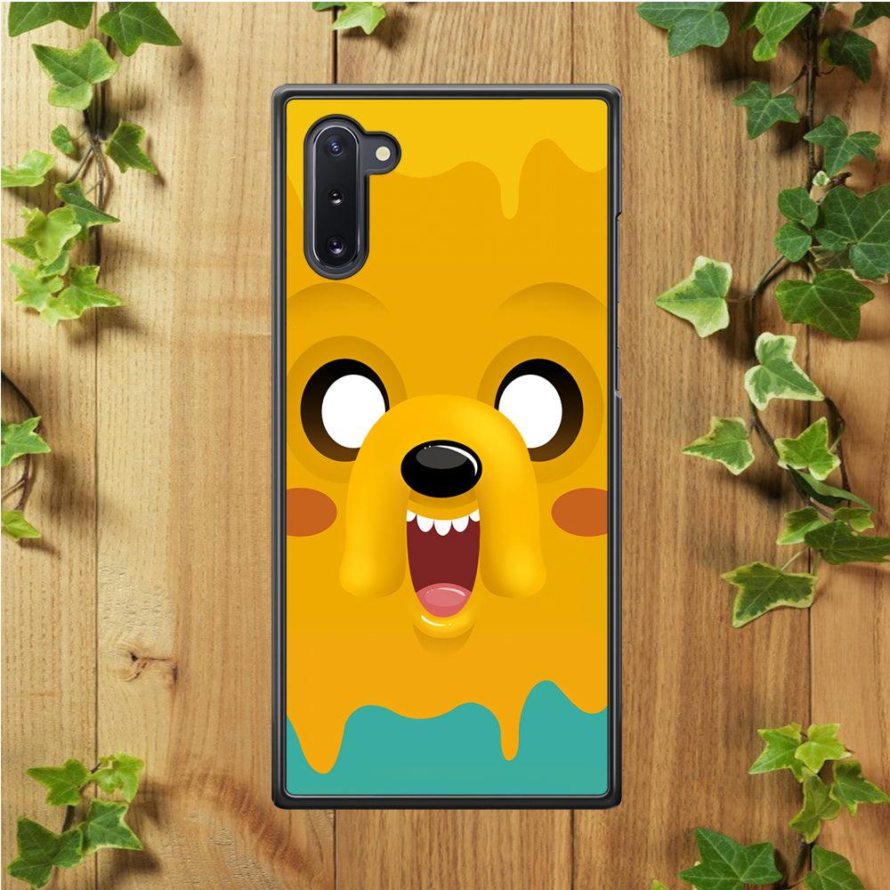 Cute Jake Adventure Time Samsung Galaxy Note 10 Case-Rubber / Black (2D Case)-Xtracase