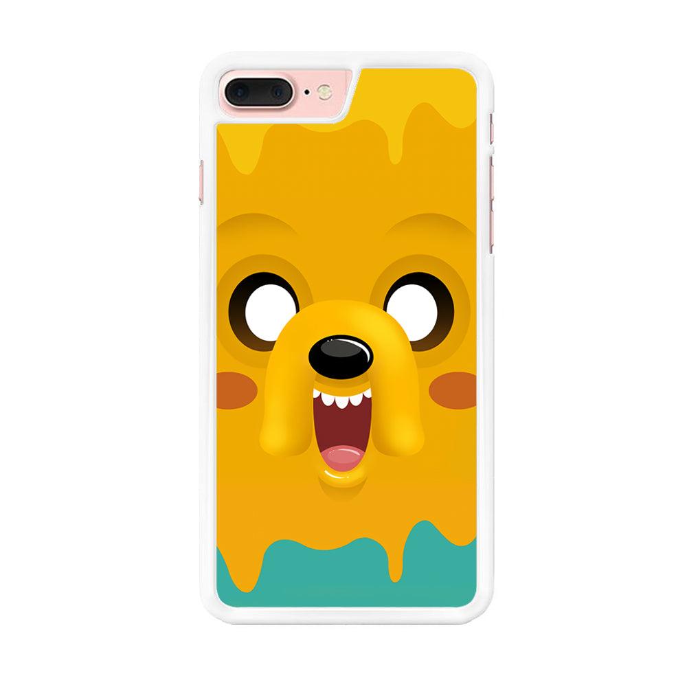 Cute Jake Adventure Time iPhone 8 Plus Case-Rubber / White (2D Case)-Xtracase