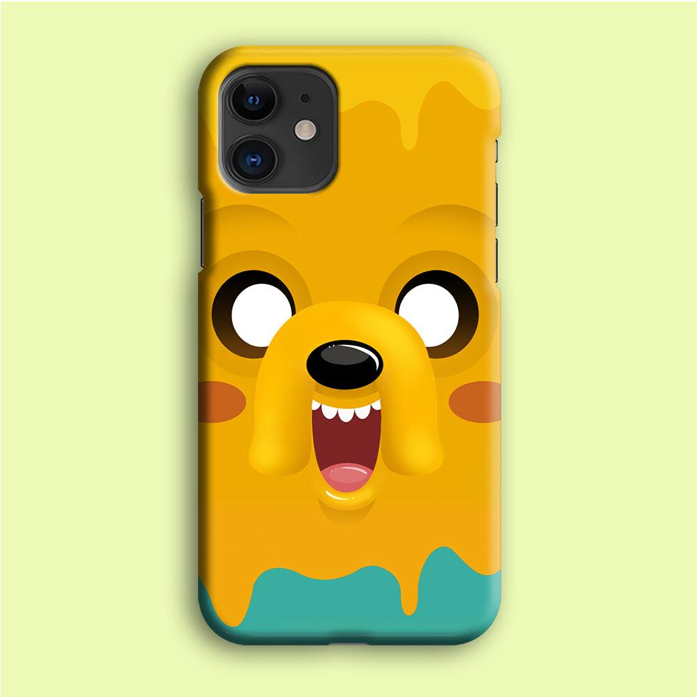 Cute Jake Adventure Time iPhone 12 Mini Case-Plastic / Full Wrap (3D Case)-Xtracase