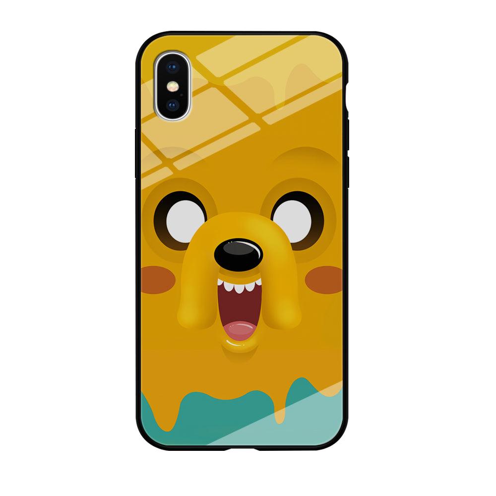 Cute Jake Adventure Time iPhone Xs Case-Tempered Glass Case-Xtracase