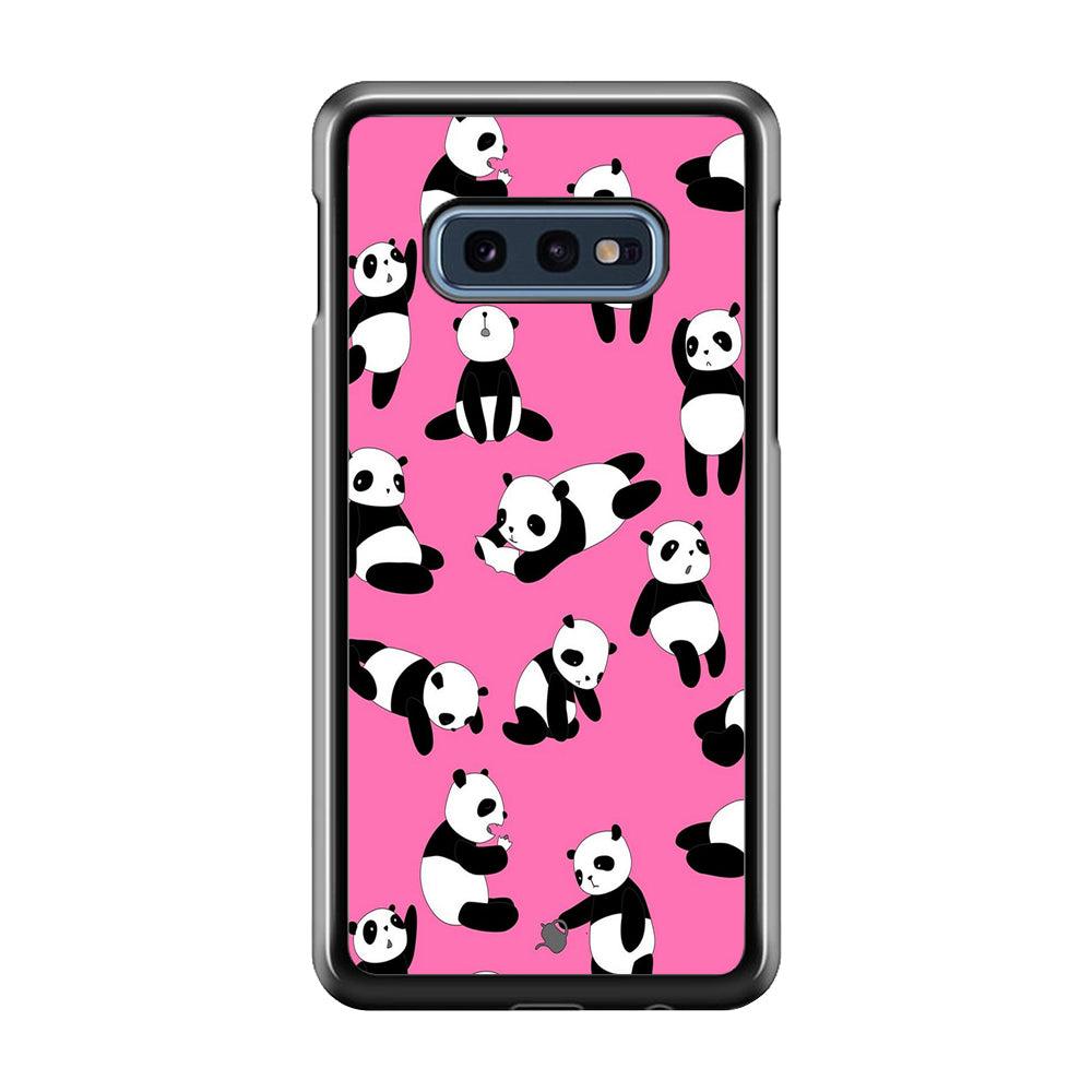 Cute Panda Samsung Galaxy S10E Case-Plastic / Full Wrap (3D Case)-Xtracase