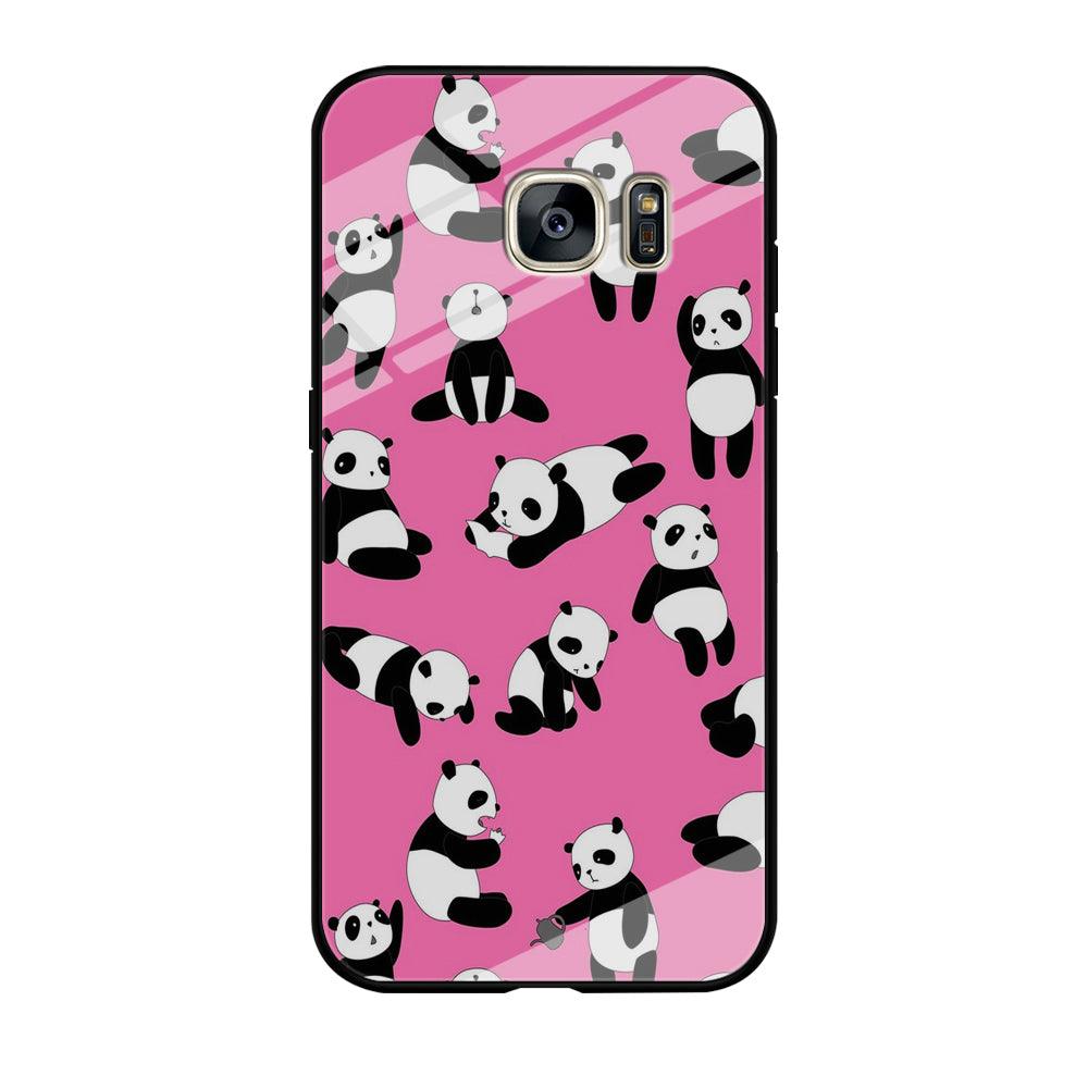 Cute Panda Samsung Galaxy S7 Edge Case-Tempered Glass Case-Xtracase